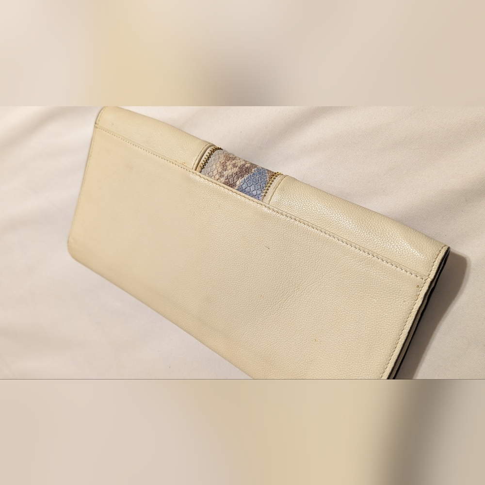 Vince Camuto Ivory Snakeskin Python Design Leathe… - image 6